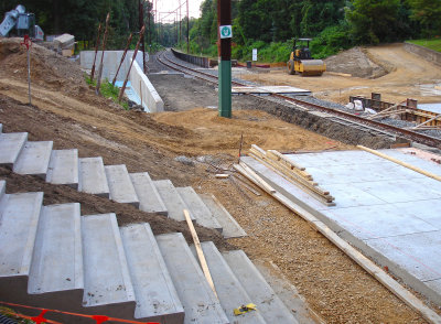concrete steps & platform