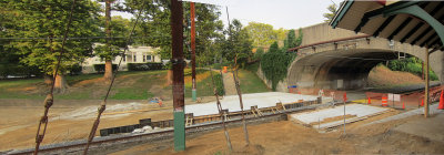 Construction at the Cynwyd Station, June 25-29, 2012