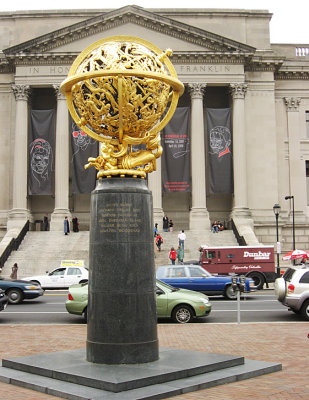 Back of the Aero Memorial, in front of the Franklin Institute