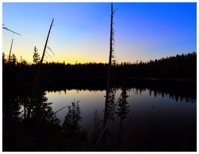 Scaup Lake sunset, Yellowstone National Park