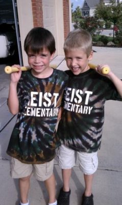 joey and andy wearing matching shirts