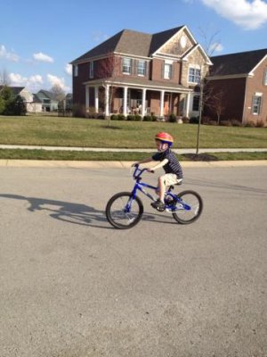 it is an adjustment but he got the hang of it quickly!