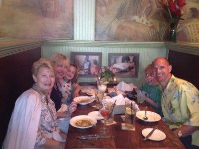 dinner at tommy bahamas- our fav