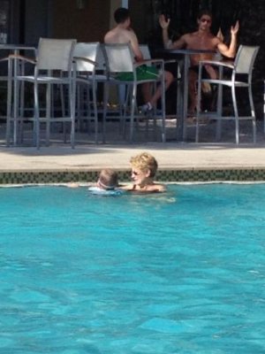 joey swims with nana