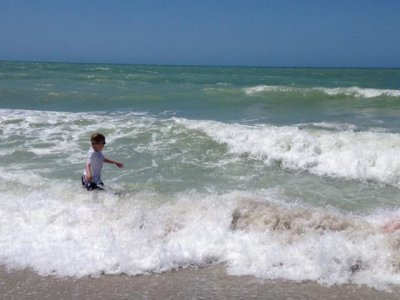 he LOVED jumping the waves