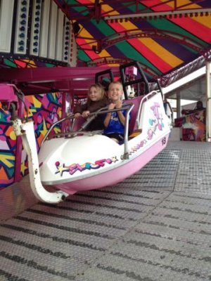 but not after this ride! his tummy left him!