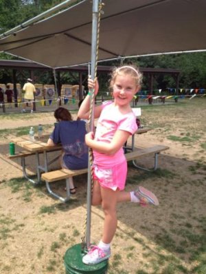 e was hanging out