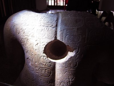 glyphs on back of man of Tikal 1175