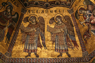 Mosaics on ceiling in baptistry        7912