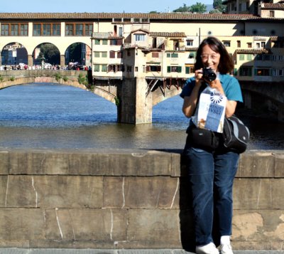 Andrys and Ponte Vecchio from Ponte Santa Trinita