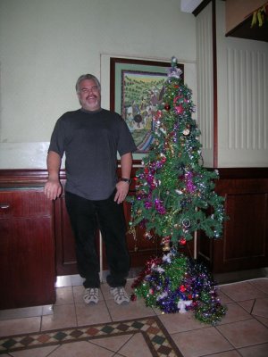 Mike and Christmas tree