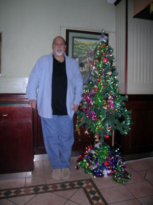Roy and Christmas tree