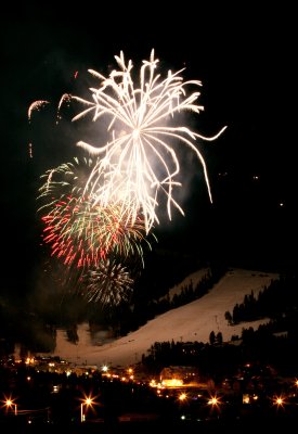 Christmas Fireworks at Angel Fire Resort