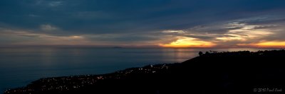 Sunset and Santa Barbara Island from Del Cerro Park, Palos Verdes, 12/09