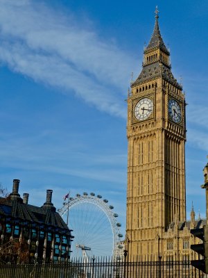 Big Ben and the London Eye