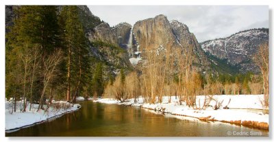 Yosemite Falls, view from swing bridge