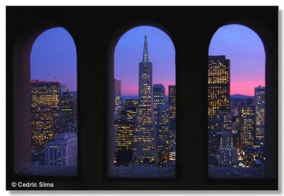 View from inside Coit Tower, Handheld shot through glass!