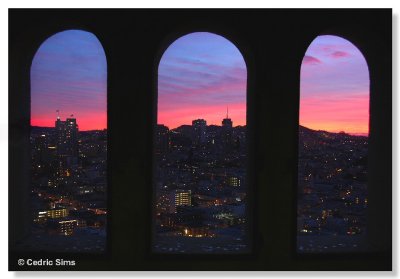 View from inside Coit Tower, Handheld shot through glass!
