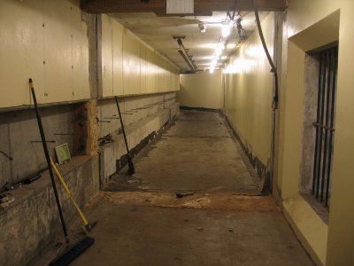 Preservation: Main corridor after wall demolition