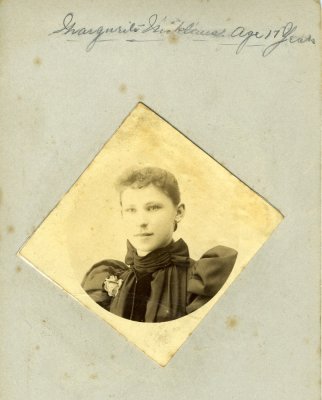 Marguerite Nicklaus, c1885. My great-grandmother as a teenager.