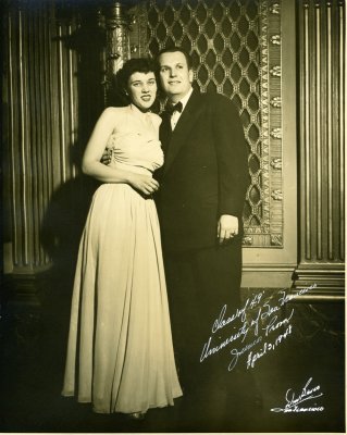 Doris Righetti & Robert Martini, USF Junior Prom portrait, 1948. I think my mom may have been drinking.