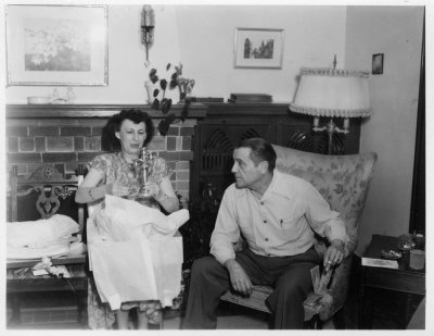 Matilda (Til) & Armando Martini at home. Til was my grandpa's second wife. She was also sister of his first wife Getrude Rick.