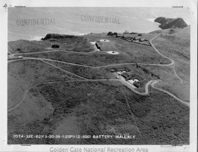 Fort Barry, Btry Wallace at top. Battery Alexander at lower center. (NARA RG 499 E118)