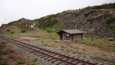 Canadian border crossing and Royal Canadian Mounted Patrol cabin. (I think it was a prop.)