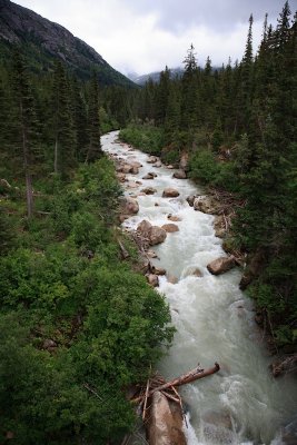 River on White Pass railroad. Hard to shoot from a moving car.