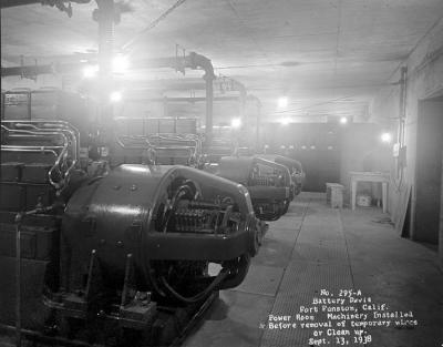 Btry Davis generator room, 1938. (GOGA Park Archives)