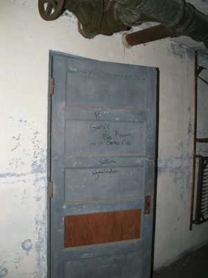 Interior door to latrine