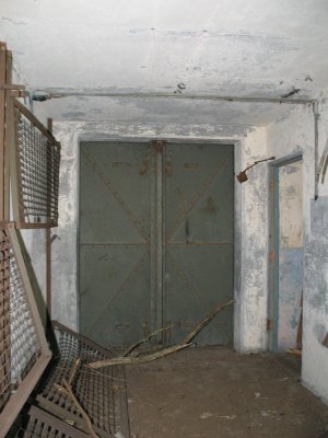 Interior of main double doors. Note bunks.