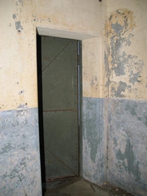 Interior of air lock door.