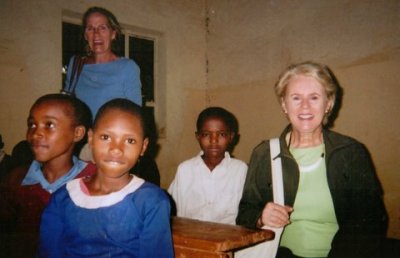 Julie in East Africa school kids