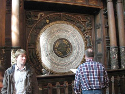 Astronomical clock (and tour guide, Alex).