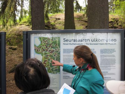 Our tour guide at Seurasaari Open Air Museum