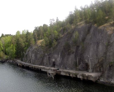 Mysterious tunnels in the cliff, leaving Stockholm