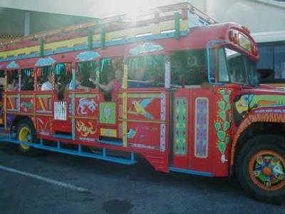 tour bus in Oranjestad