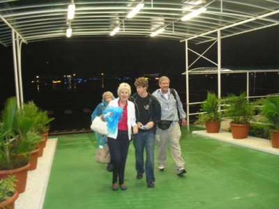 Twila, Patti, Russ and Ed arriving at Papeete Airport