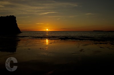 Sunset on Hartland Beach