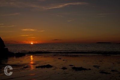 Sunset on Hartland Beach