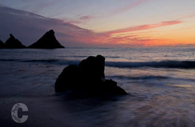 Sunset on Hartland Beach