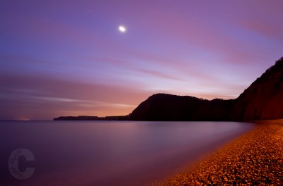 Sidmouth after sunset