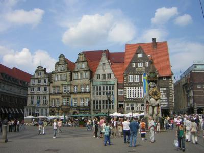 Bremen Market Place with Roland Statue