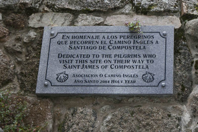 Sign on the side of Santiago's Church