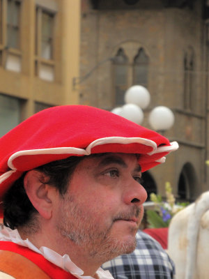 The man with the red hat