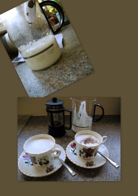 The homemade cappuccino 