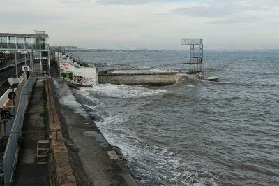 An angry looking sea on a quiet Sunday afternoon