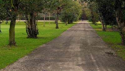 Man approaches vanishing point