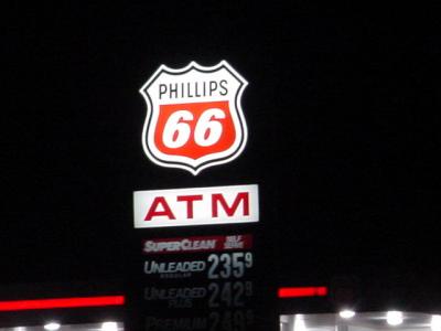 Phillips 66gas station ATM